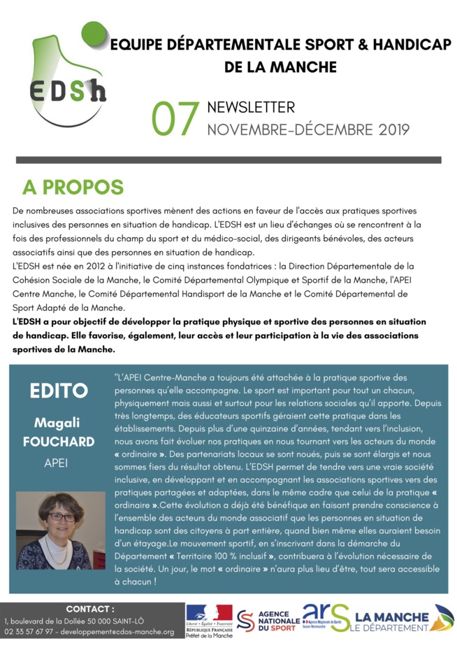 Newsletter EDSH n°7 Newsletter EDSH n°7