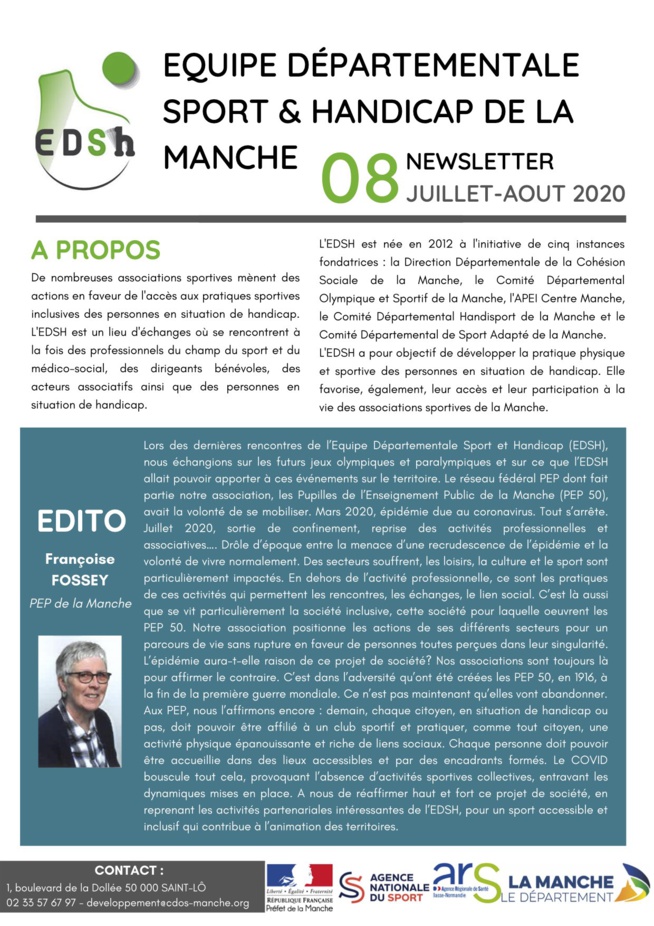 Newsletter EDSH n°8 Newsletter EDSH n°8