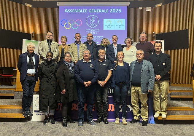 Le nouveau Conseil d'administration du CDOS de la Manche pour 2025-2029 Le nouveau Conseil d'administration du CDOS de la Manche pour 2025-2029